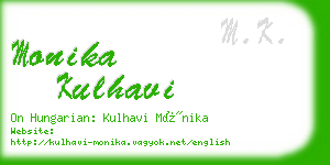 monika kulhavi business card